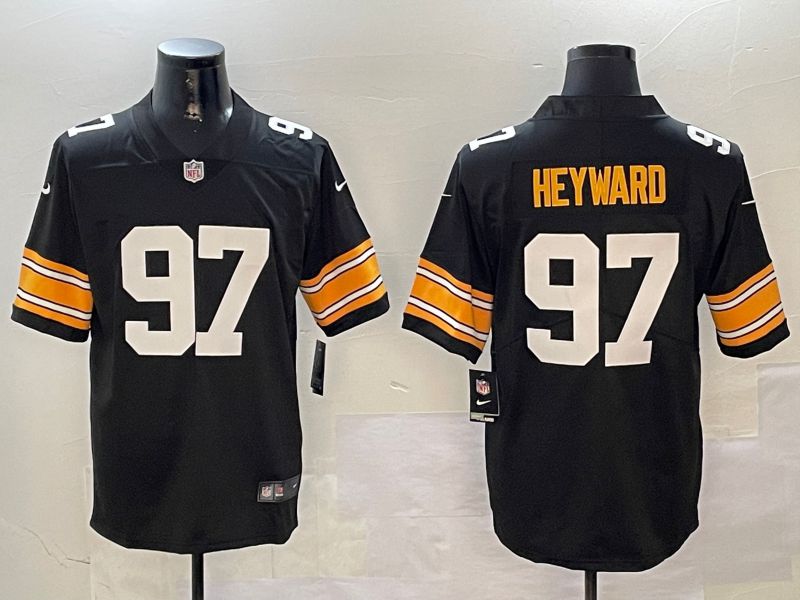 Men Pittsburgh Steelers #97 Heyward Black Second generation 2024 Nike Limited NFL Jersey style 0104->pittsburgh steelers->NFL Jersey